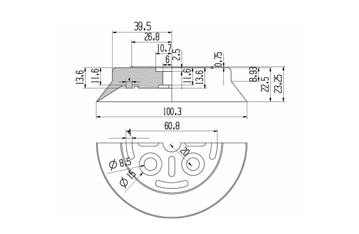 Aluminum block for heavy duty sucker fittings.png