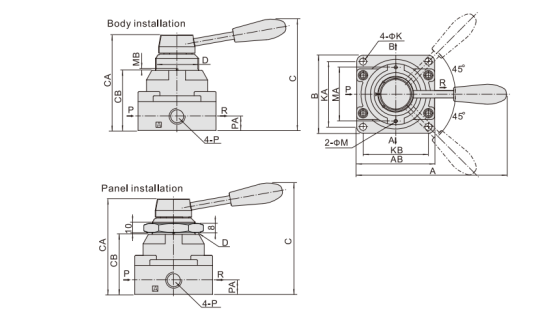 4HV series Hand lever valve(4/2 way, 4/3 way).png